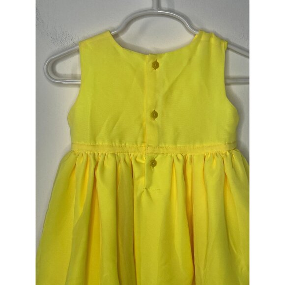 Carters Baby Girls 18M Yellow Rosette Dress Sleeveless Sundress Spring Summer - Picture 8 of 15